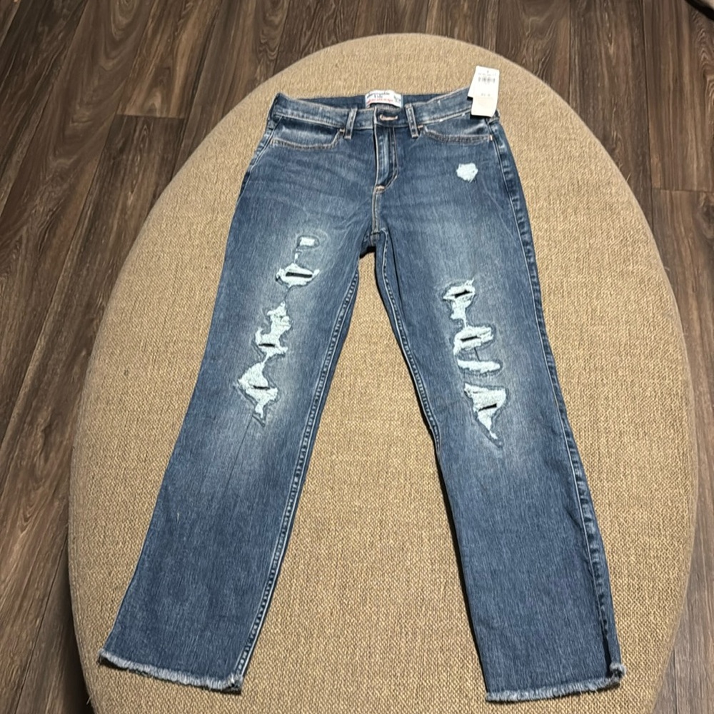 abercrombie kids high rise ankle straight size 13/14 jeans